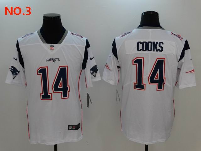 Men's New England Patriots #14 Brandin Cooks Jersey NO.3;